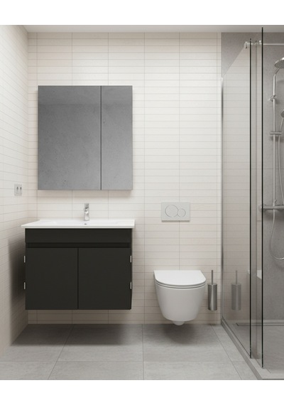 Flexio 65 Cm Kapaklı Katlanabilir Lavabo Dolabı 270 Derece Antrasit Set Flexio 65 Cm Kapaklı Katlanabilir Lavabo Dolabı 270 Derece Antrasit Set