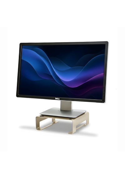 Prexua Riser Masaüstü Monitör Standı - Monitör Yükseltici - Small - Gold - Rsr8023