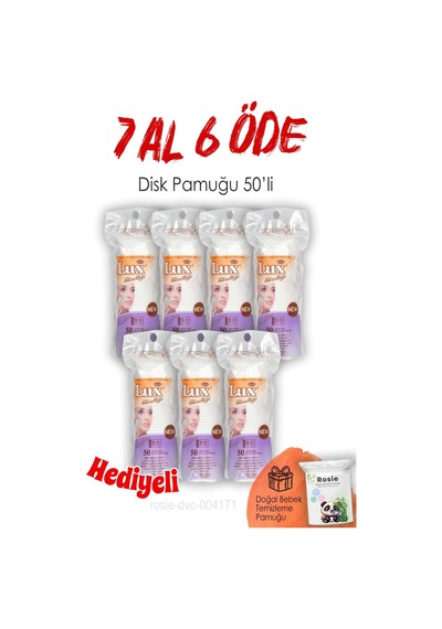 Lux 50'li Disk Makyaj Pamuğu 7 Al 6 Öde Ve Rosıe