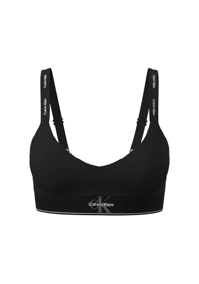 Calvin Klein Kadın Pamuklu Elastik Logo Desenli Bel Bantlı Siyah Büstiyer-13386 Siyah