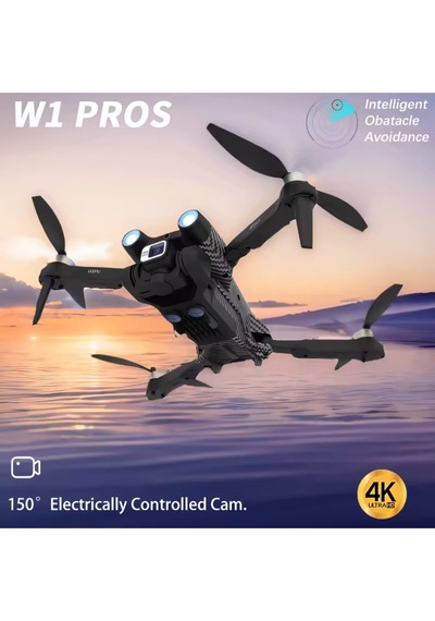 W1 Pro S 480p Hd Kamera Drone Katlanabilir, Wifi Fpv, Fırçasız Motor, Engel Kaçınma, Mini Iha