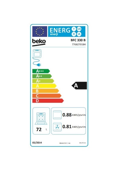 Beko BFC 330 B - BOCD T 6011 EB - BDE 6050 HB New White Star Ankastre Set