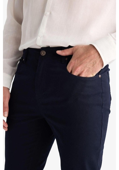 Defacto Slim Fit Dar Kesim Dar Paça Pantolon B2089ax25aunv91 Lacivert