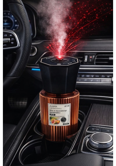 Abatech Af-08 Araç Içi Hava Nemlendirici & Koku Makinesi Chanel Esansı 120ml Aromaterapi Difüzör 001