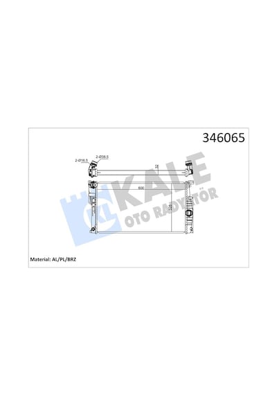 Kale 346065 Motor Su Radyatörü - Bmw 3 Seri 2012- 330 D Dizel Otomatik Şanz. 7600516 - 17117600516 - 17117600523 - 7600523 - 17118672102 - 8672102 - 17118673370 - 8673370 Kale 346065 Motor Su Radyatörü - Bmw 3 Seri 2012- 330 D Dizel Otomatik Şanz. 7600516 - 17117600516 - 17117600523 - 7600523 - 17118672102 - 8672102 - 17118673370 - 8673370