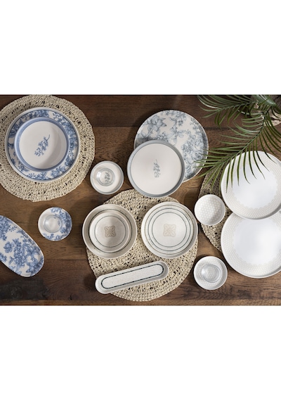 Pierre Cardin Isla Blue Porselen 24 Parça Yemek Takımı Çok Renkli