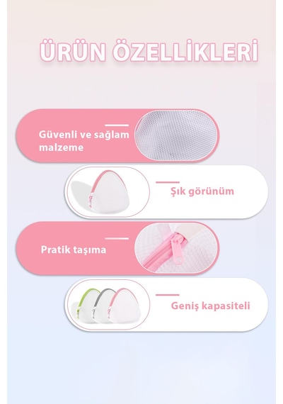 Çamaşır Yıkama Filesi 1 Adet Fermuarlı Sütyen Çamaşır Torbası Yıkama Topu Seyehat Organizer Tr Diğer