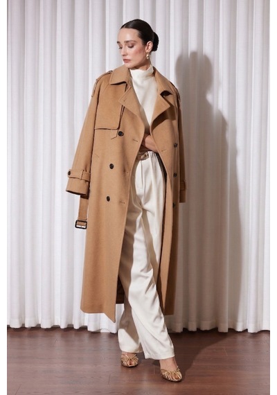 Missemramiss Rose Astar Detaylı Trençkot 5343 Camel