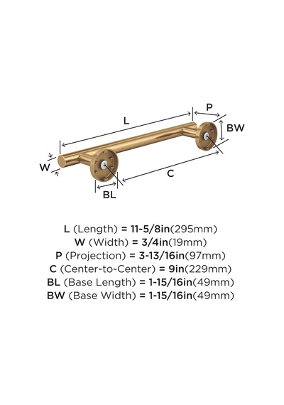 Arrondi Şampanya Bronz Çağdaş 9 İnç 229 Mm -havlu Askısı