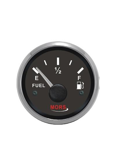 Mors Yakıt Göstergesi 0-190 Ohm 12-24 Volt Siyah