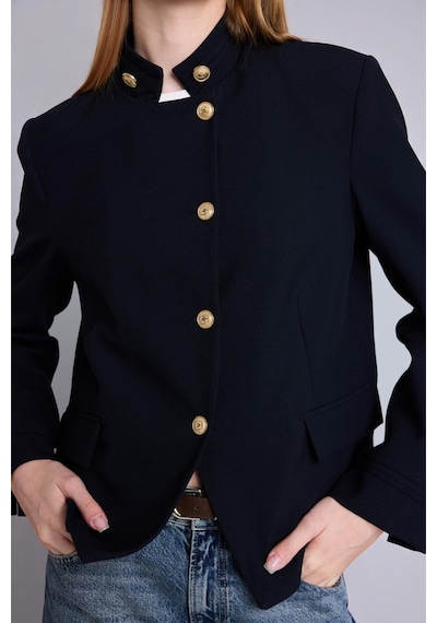 Defacto Regular Fıt Dik Yaka Blazer Ceket I3334ax26aunv216 Lacivert-nv216
