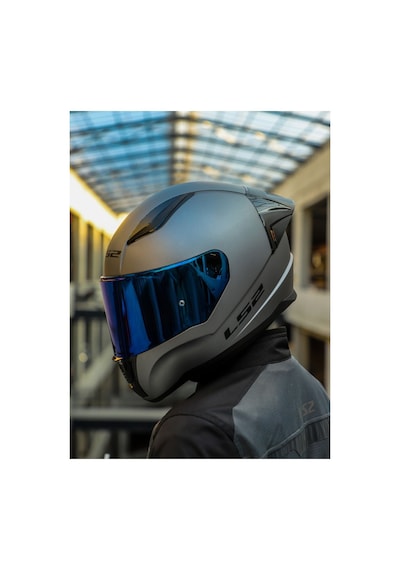 Rapıd 2 Race Mat Tıtanıum Kask Gökkuşagı Camlı + Spoiler Mat Titanium