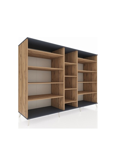 Kronos Dolap 11 Raflı 220x59x163 Çam-antrasit/çam Antrasit/çam Kronos Dolap 11 Raflı 220x59x163 Çam-antrasit/çam Antrasit/çam