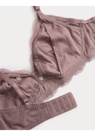 Marks & Spencer Jasmine Dantel Detaylı Sütyen T33000788 Kahverengi