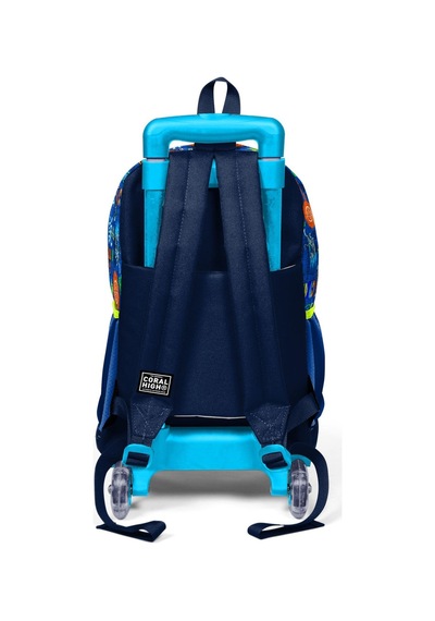 Coral High Kids Saks Grafiti Desenli Üç Bölmeli Çekçekli Okul Sırt Çantası 23967