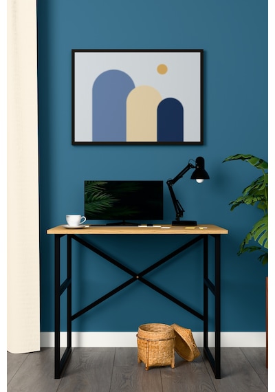 Modern Metal Ders Çalışma Masası %100 Mdf Bilgisayar Masası Metalçm02 Karına