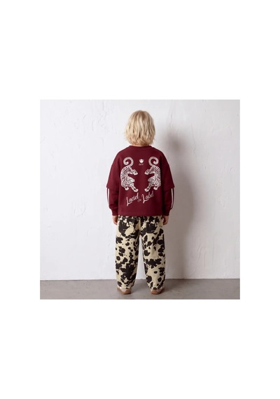 Poala Kids Label Sweatshirt Bordo