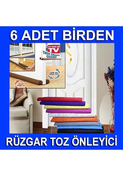 6 Adet Çift Taraflı Kapı Altı Rüzgar Önleyici Izolasyon Tozluk