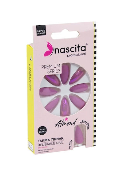 Nascita 24 Lü Renkli Tırnak Almond