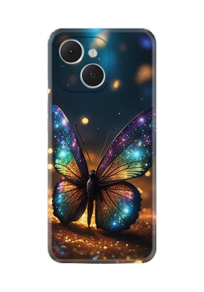 Tecno Spark 40c Km4n Kılıf Boutique Baskılı Resimli Rengarenk Kelebek Pcode -097