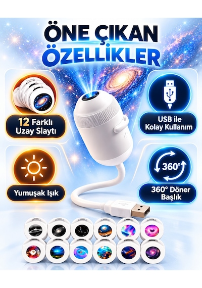 Yıldızlı Gökyüzü Projeksiyonlu Gece Lambası Kapsül Tasarım Dokunmatik Tuşlu Dekoratif Led Yıldız Projektör Çocuk Odası Yatak Odası Beyaz Yıldızlı Gökyüzü Projeksiyonlu Gece Lambası Kapsül Tasarım Dokunmatik Tuşlu Dekoratif Led Yıldız Projektör Çocuk Odası Yatak Odası Beyaz