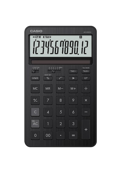 Casio Jw-200dq-bk 12 Hane Siyah Masa Üstü Hesap Makinesi Diğer