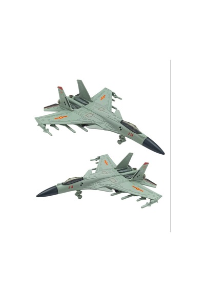 23 Cm J-15 Askeri Jet Replika Modeli - Aydınlatmalı Geri Çekmeli Hava Aracı Çocuk Maketi Piller Hazır Kullanıma Dahil