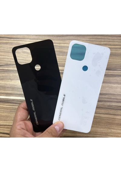 General Mobile Gm22 Arka Kapak Beyaz Renk Gm22 Pil Kapağı Cam Ürun Uyumlu Siyah Siyah