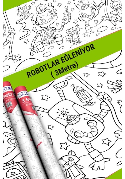Robotlar Boyama Kağıdı