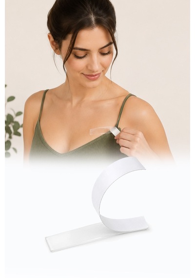 Omilife Çift Taraflı Sabitleme Bandı 36 Adet Dekolte Elbise Sabitleyici Kıyafet Bantı Şeffaf Çok Renkli