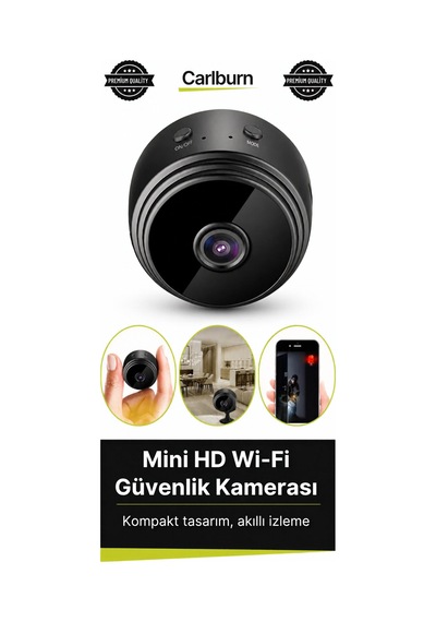 Kablosuz Mini Güvenlik Kamerası Wifi Canlı İzleme, Manyetik, Şarj Edilebilir