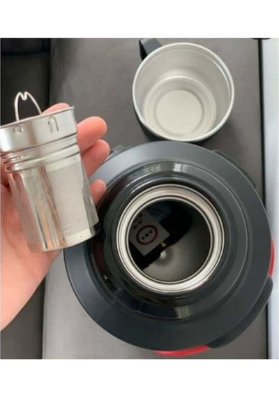 Paslanmaz Çelik 4 Litre Avcı Termos 24 Saat Sıcak 48 Saat Soğuk Kamp Piknik Seyahat Siyah
