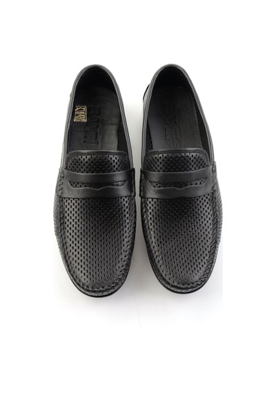 Siyah Hakiki Deri Erkek Loafer Ayakkabı E01697033003 Siyah