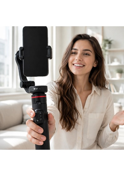 360 Aı Yüz Takipli Gimbal Selfie Stick Teleskopik Tripod Ve Bluetooth Kumanda