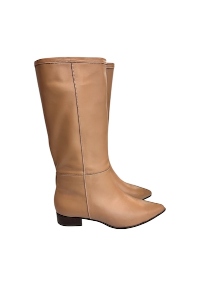 Tufan Shoes Ten Hakiki Deri Kısa Boy Çizme Ten