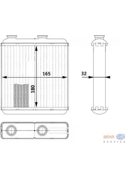 BEHR 8FH351311-231 Kalorifer Radyatörü Merıva A 03- 180X165X32
