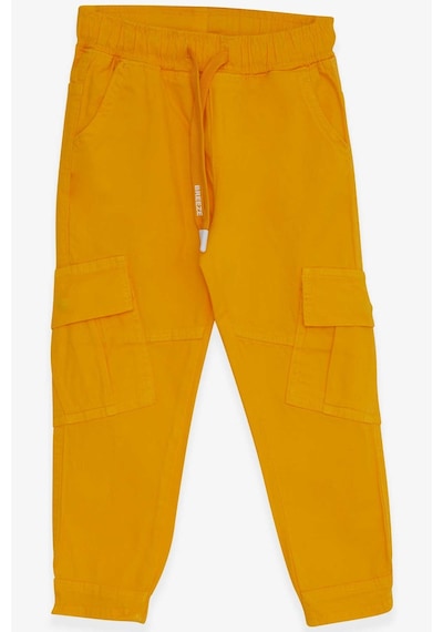 Breeze Erkek Çocuk Kot Pantolon Beli Lastikli Cepli 3-7 Yaş, Sarı