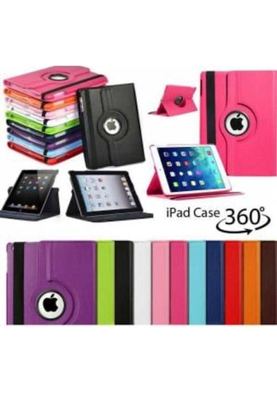 Apple Uyumlu iPad Air 2 Tablet Kılıf Dönerli Kapaklı Standlı Tam Koruma