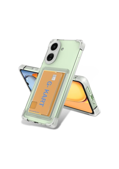 Apsuwa Xiaomi Uyumlu Redmi 13c Kılıf G-kart Kartlıklı Darbe Korumalı Silikon + Ekran Koruyucu Nano