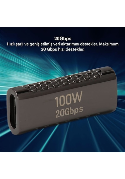 Type C Dişi Dişi Çevirici 100w 20gbps 8k 60hz Ses Ve Video İletimi