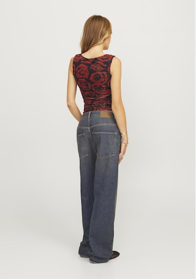 Jack & Jones Kadin Askili Desenli Bluz - Rosa 12261076 Fiery Red