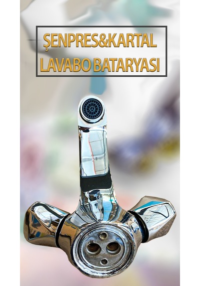 Şenpren Kartal Model Lavabo Bataryası Krom Dayanıklı Banyo Lavabo Musluğu Krom