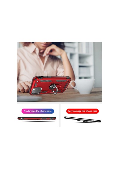 Ally Apple Uyumlu iPhone 11 Pro Max 6.5Inch Yüzüklü Kilif Armor Shockproof R 143467810 - Renk / Gri