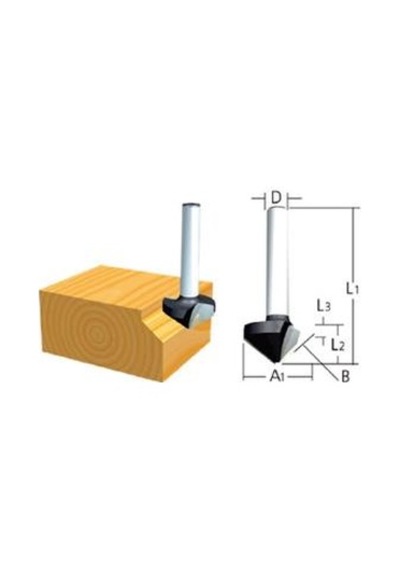 Makita D-09385 Dereceli Kenar Alma Uç Freze Bıçağı 6 Mm