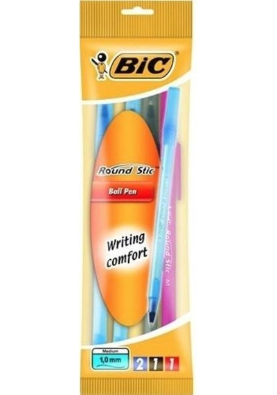 Bic Tükenmez Kalem Seti 4 Lü - 2 Mavi 1 Siyah 1 Kırmızı