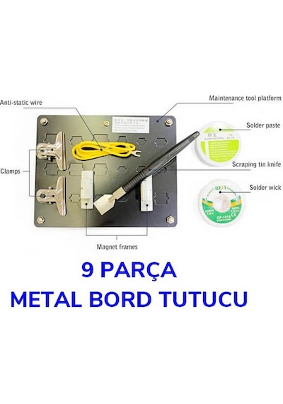 9 Parça Anakart Bga Pcb Bord Tutucu Entegre Kalıplama Metal Stand
