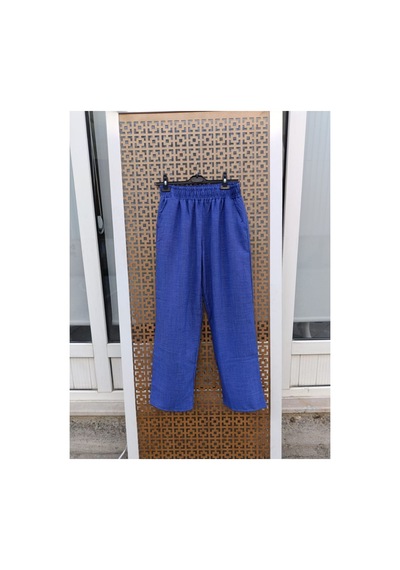 Çınar Boutique Keten Pantolon-mavi - Xl Mavi Mavi