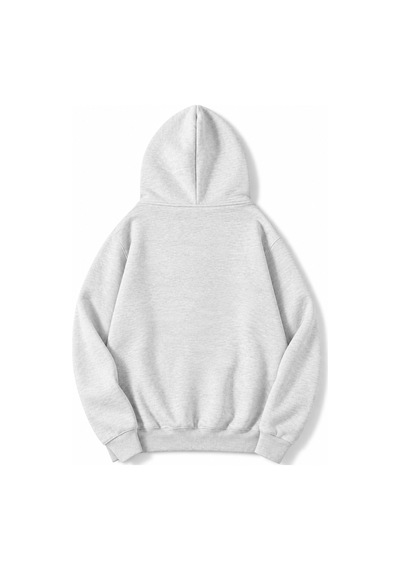 Brz Collection Açık Gri Unisex Oversize Basic Hoodie Açık Gri
