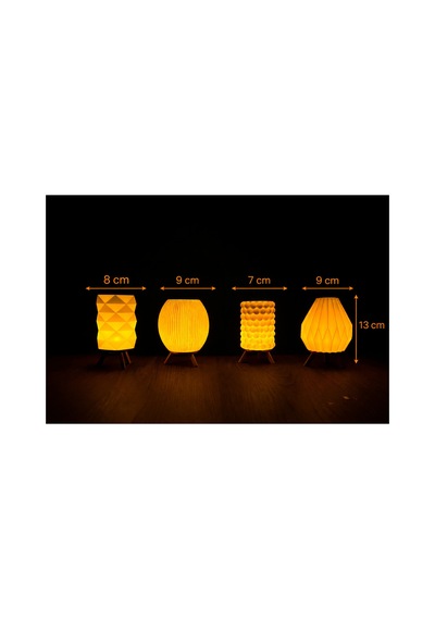 4 Lü Dekoratif Led Masa Lambası Seti Modern Tasarım Ortam Aydınlatması Şık & Minimal Lambalar