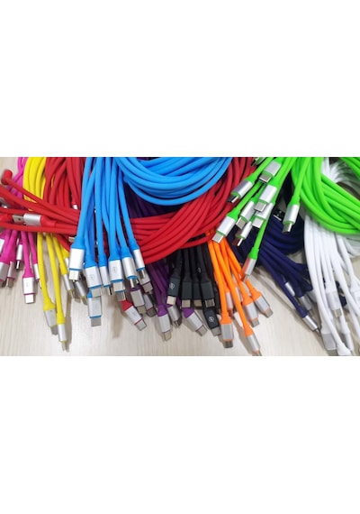 Rewel Silikonlu Apple Uyumlu iPhone Usb Renkli Hızlı Şarj kablosu 541038